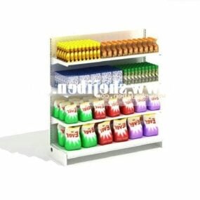 Supermarket Shelf V1 3d malli