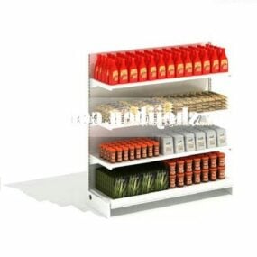 Supermarket Booth Shelf 3d model