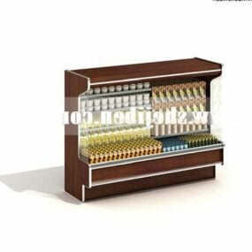 Supermarket Drink Juice Shelf 3d model