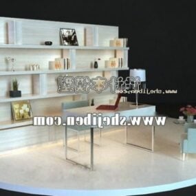 White Showroom Bookcase 3d model