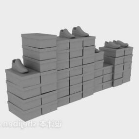 Komerční plastový policový nábytek 3D model