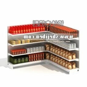 Store Corner Shelf 3d model