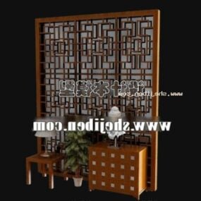 Screen Partition Chinese Style 3d model