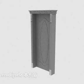 Carving Frame European Door 3d model