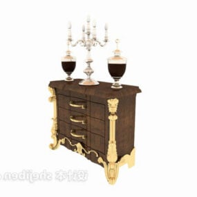 Antique Display Cabinet Furniture 3d model