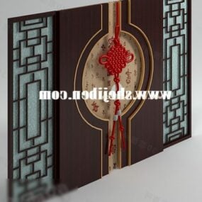نموذج جدار ديكور صيني ثلاثي الأبعاد