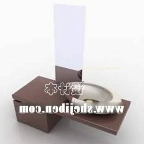 Meubles de lavabo en pierre modèle 3D