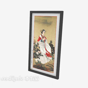 Kinesisk maleri 3d-modell i tradisjonell stil