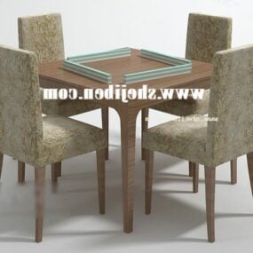 Meble stołowe i krzesło do kasyna Mahjong Model 3D