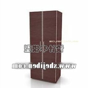 Brown Wood Wardrobe Furniture 3d model