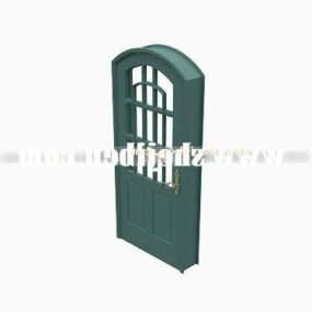 Wood Arc Vault Door 3d model