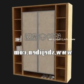 3D model dřevěného zábavního nábytku zakřivené Oled Tv Cabinet