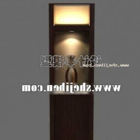Barwijnkast met lamp 3D-model