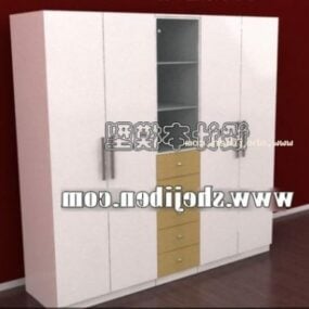 3д модель белого шкафа для спальни
