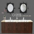 Antique Washbasin With Two Mirrors