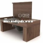Washbasin Table Brown Wood Material