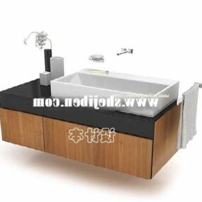 שולחן כביסה ביד לאמבטיה דגם תלת מימד
