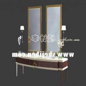 Hotel Boutique Washbasin Mirror Furniture 3d model