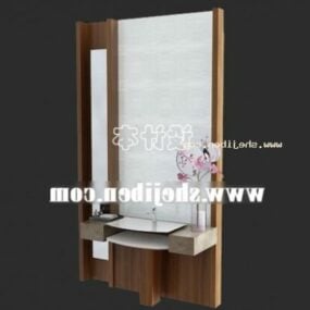 Washbasin With Shelf Backwall Decoration 3d model