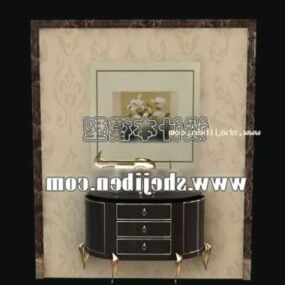 Shoe Cabinet With Backwall Decorative 3d model