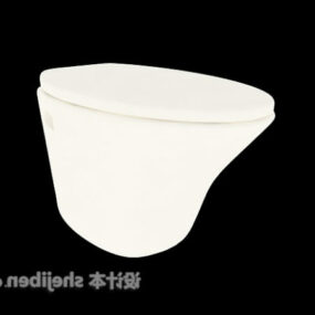 Model 3d Porselen Putih Toilet Modern