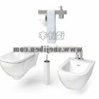 The Toilet And Bidet Set With Accessories