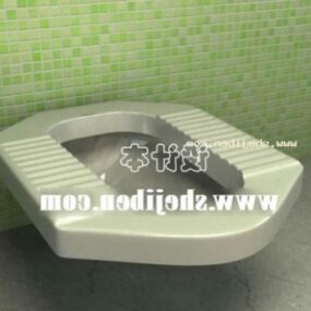 Toilettes au sol sanitaires modèle 3D