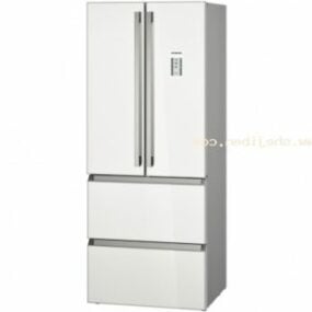 3д модель кухонного холодильника Siemens белого цвета