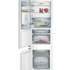 Open Door Refrigerator Household Appliance 3d model