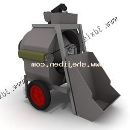 Modello 3d del veicolo industriale con paletta