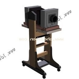Zabytkowy aparat ze stojakiem Model 3D