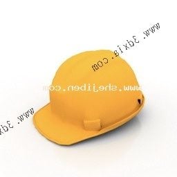 Casco de construcción Amarillo Plástico modelo 3d