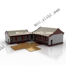 중국어 클래식 타운 하우스 빌딩 3d 모델
