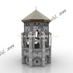 Rock Castle Tower Building 3d-model