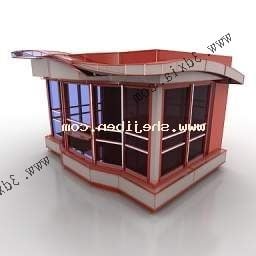 Ticket House Building 3d-modell