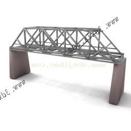 Modelo 3d de construcción de puente de acero