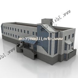 Model 3D kompleksu budynku stacji