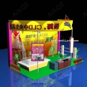 Corner Exhibition Showroom 3d model