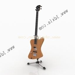 Guitarra eléctrica sobre soporte modelo 3d