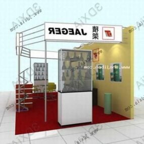 Maloobchodní prodejna Showroom Interiér 3D model