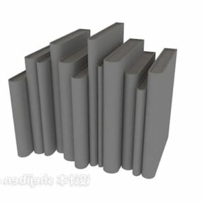 Stack Book Without Cover 3d model