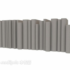 Boekstapel verschillende maten 3D-model