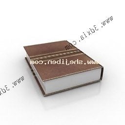 书棕色硬皮3d模型