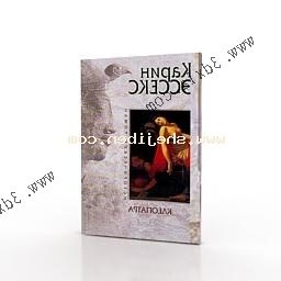Novel Book With Painting On Cover 3d model