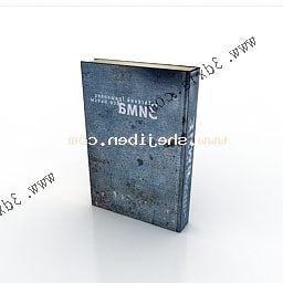 Libro de tapa dura azul modelo 3d