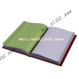 Caderno colorido aberto Modelo 3d