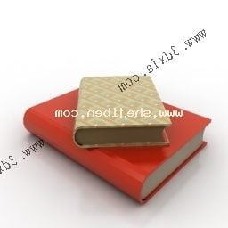 Livro vermelho e livro amarelo modelo 3d