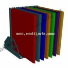 Colorful Book Stack On Holder