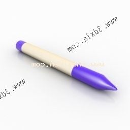 Bolígrafo escolar color morado modelo 3d