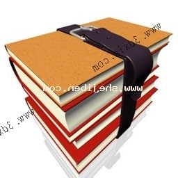 Office Books Stack 3d model